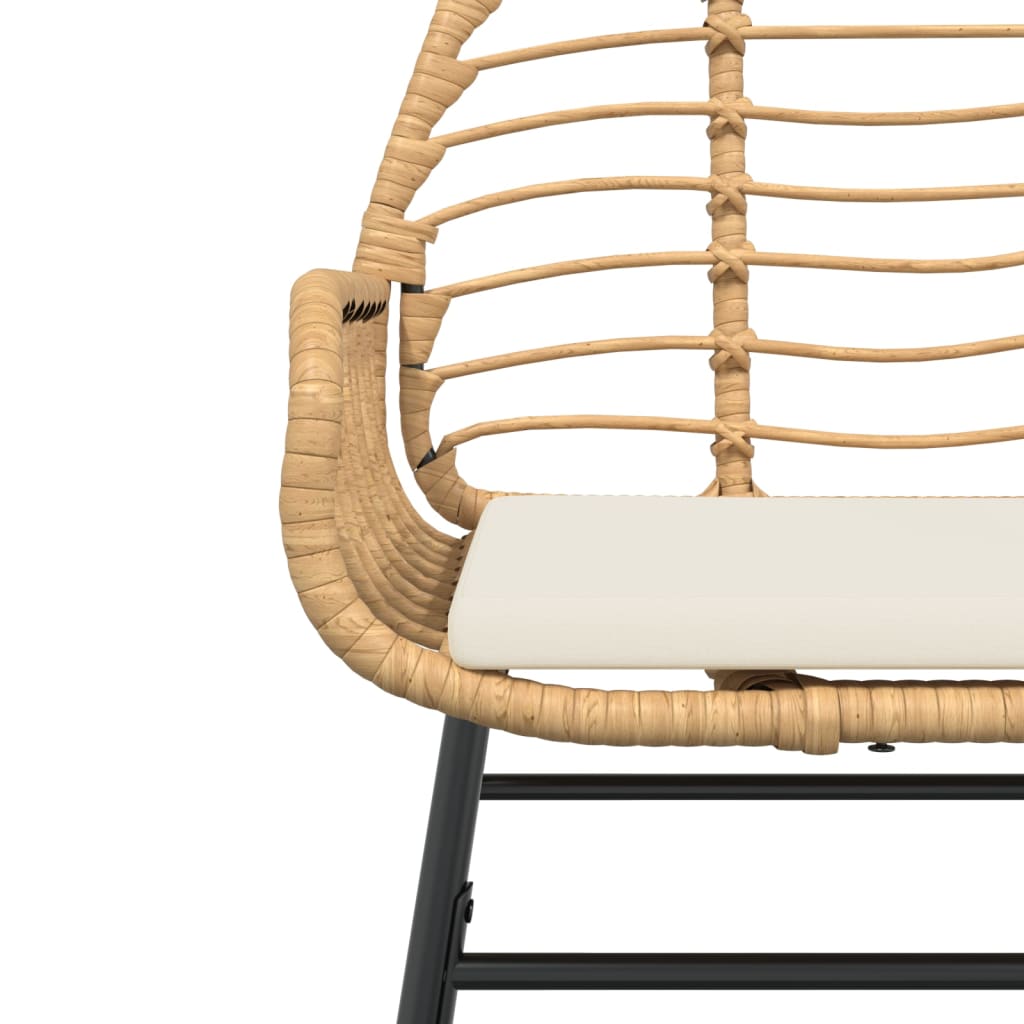 vidaXL Garden Chairs 2 pcs poly rattan black