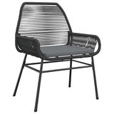vidaXL Garden chairs 2 pcs with cushions poly rattan black