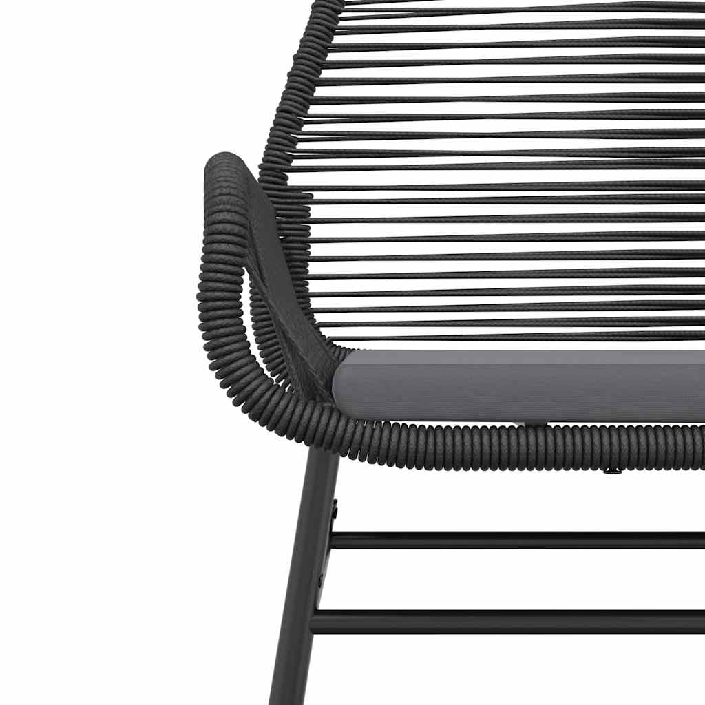 vidaXL Garden chairs 2 pcs with cushions poly rattan black