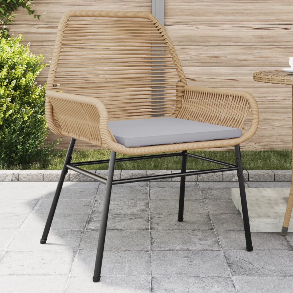 vidaXL Garden chairs 2 pcs with cushions poly rattan black