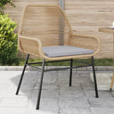 vidaXL Garden chairs 2 pcs with cushions poly rattan black