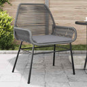 vidaXL Garden chairs 2 pcs with cushions poly rattan black