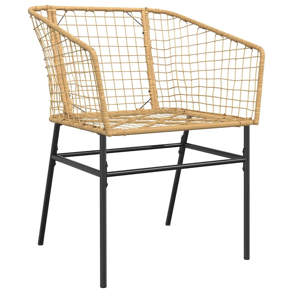 vidaXL Tuinstoelen 2 st poly rattan zwart
