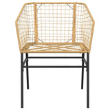 vidaXL Tuinstoelen 2 st poly rattan zwart