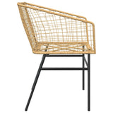 vidaXL Tuinstoelen 2 st poly rattan zwart