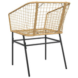 vidaXL Tuinstoelen 2 st poly rattan zwart