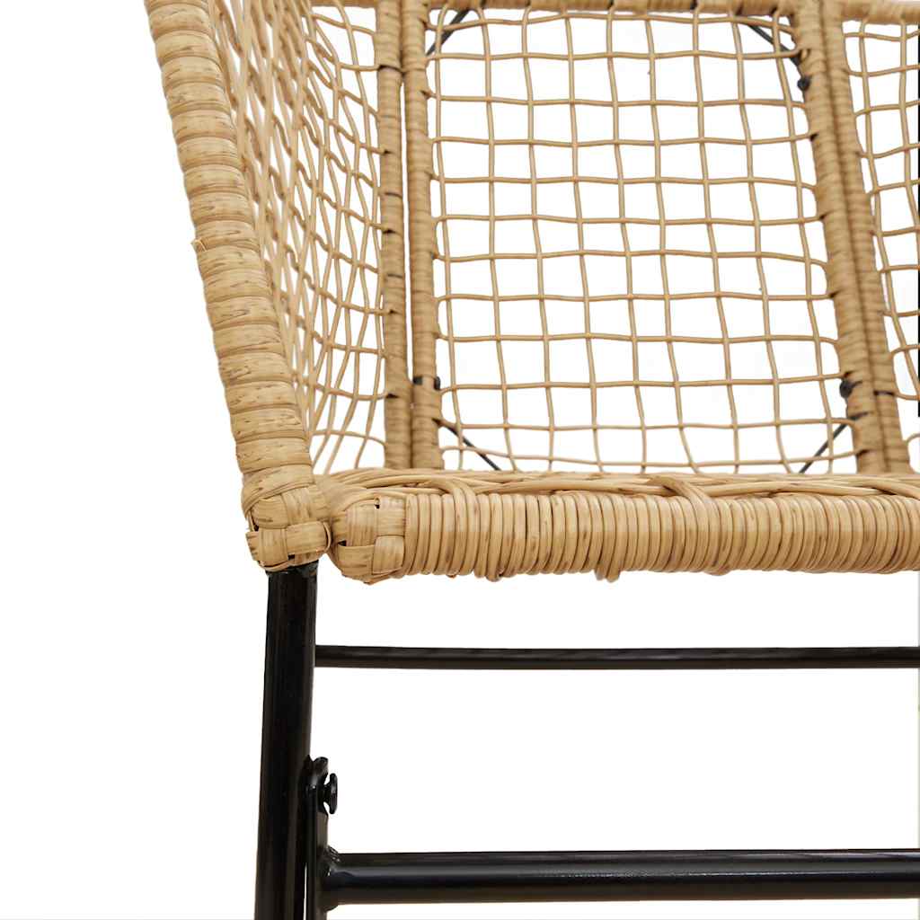 vidaXL Tuinstoelen 2 st poly rattan zwart