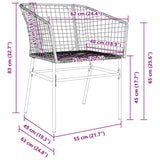 vidaXL Tuinstoelen 2 st poly rattan zwart