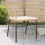 vidaXL Tuinstoelen 2 st poly rattan zwart