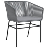 vidaXL Tuinstoelen 2 st met kussens poly rattan zwart