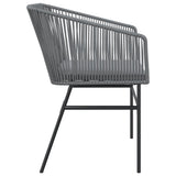 vidaXL Tuinstoelen 2 st met kussens poly rattan zwart