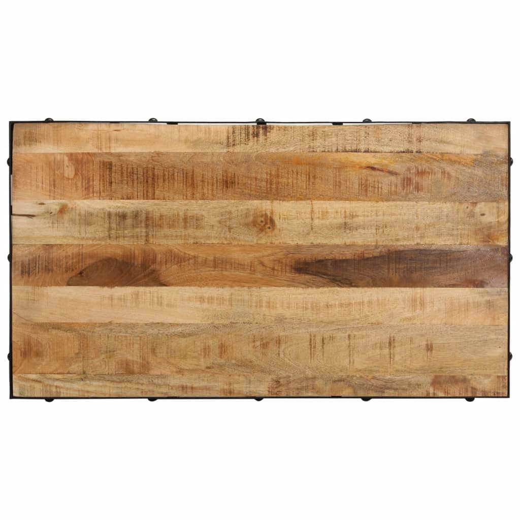 vidaXL Salontafel met wieltjes 100x55x26 cm massief mangohout