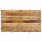 vidaXL Salontafel met wieltjes 100x55x26 cm massief mangohout