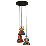 vidaXL Hanglamp 25 W E27 30x30x100 cm antiek messingkleurig