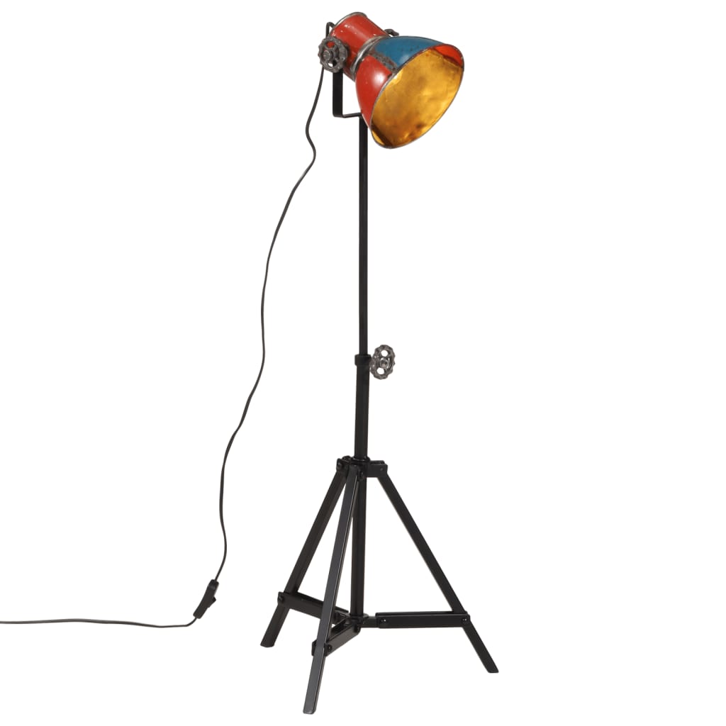 vidaXL Vloerlamp 25 W E27 35x35x65/95 cm vintage zilverkleurig