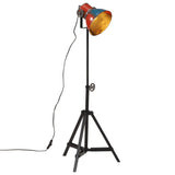 vidaXL Vloerlamp 25 W E27 35x35x65/95 cm vintage zilverkleurig