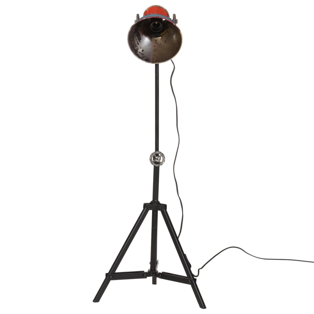 vidaXL Vloerlamp 25 W E27 35x35x65/95 cm vintage zilverkleurig