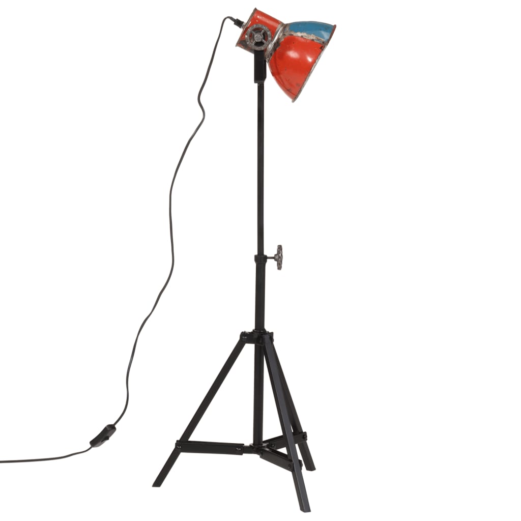 vidaXL Vloerlamp 25 W E27 35x35x65/95 cm vintage zilverkleurig