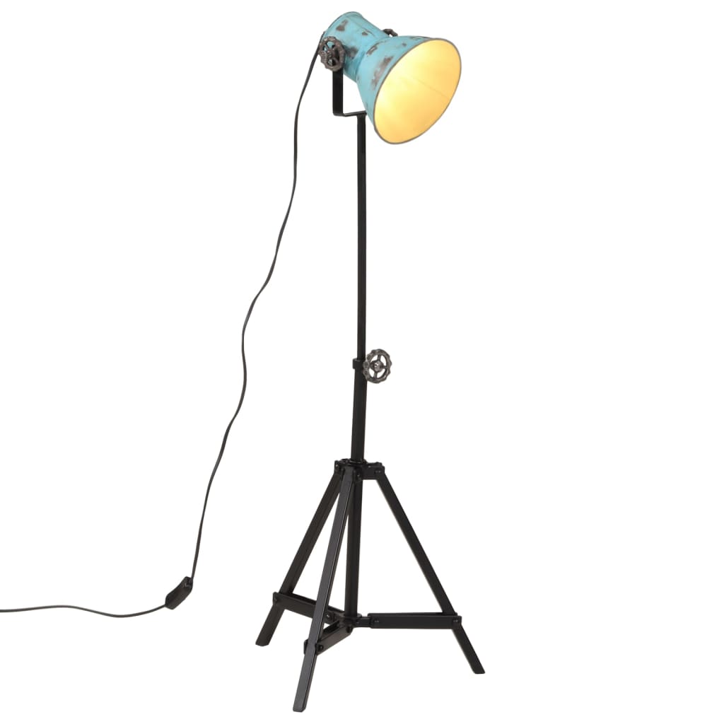 vidaXL Vloerlamp 25 W E27 35x35x65/95 cm vintage zilverkleurig