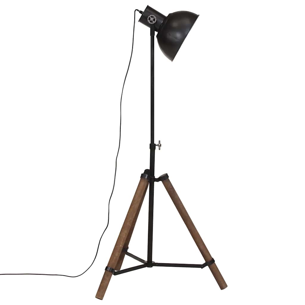 vidaXL Vloerlamp 25 W E27 75x75x90-150 cm zwart