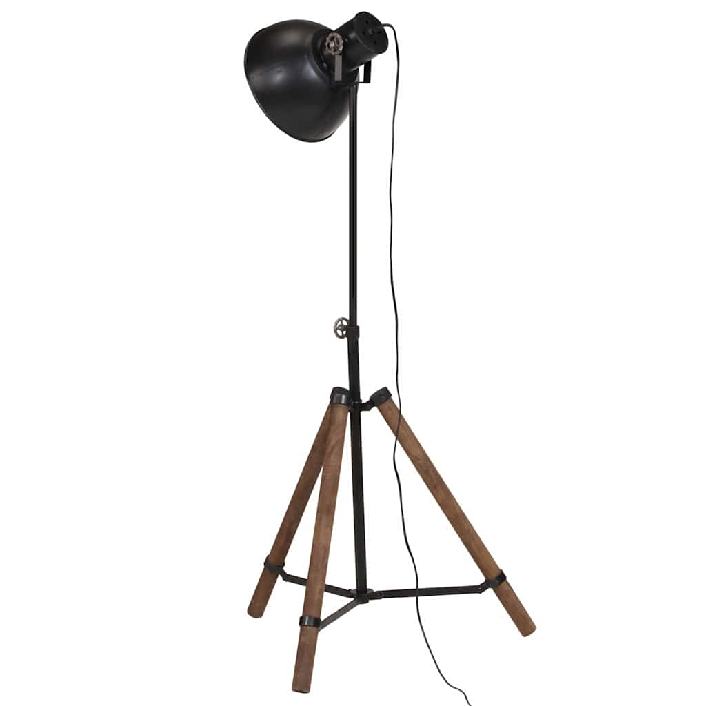 vidaXL Vloerlamp 25 W E27 75x75x90-150 cm zwart