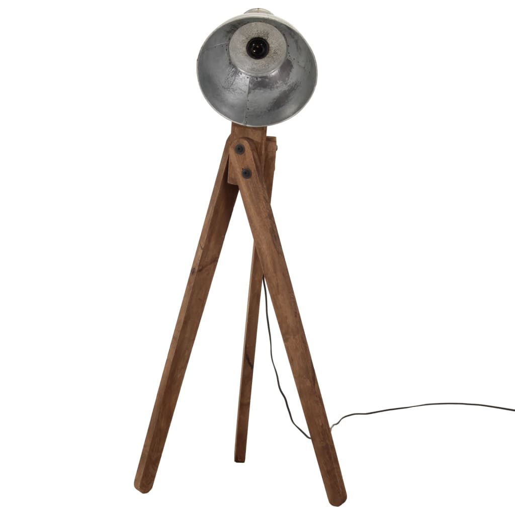 vidaXL Vloerlamp 25 W E27 45x45x120 cm vintage zilverkleurig