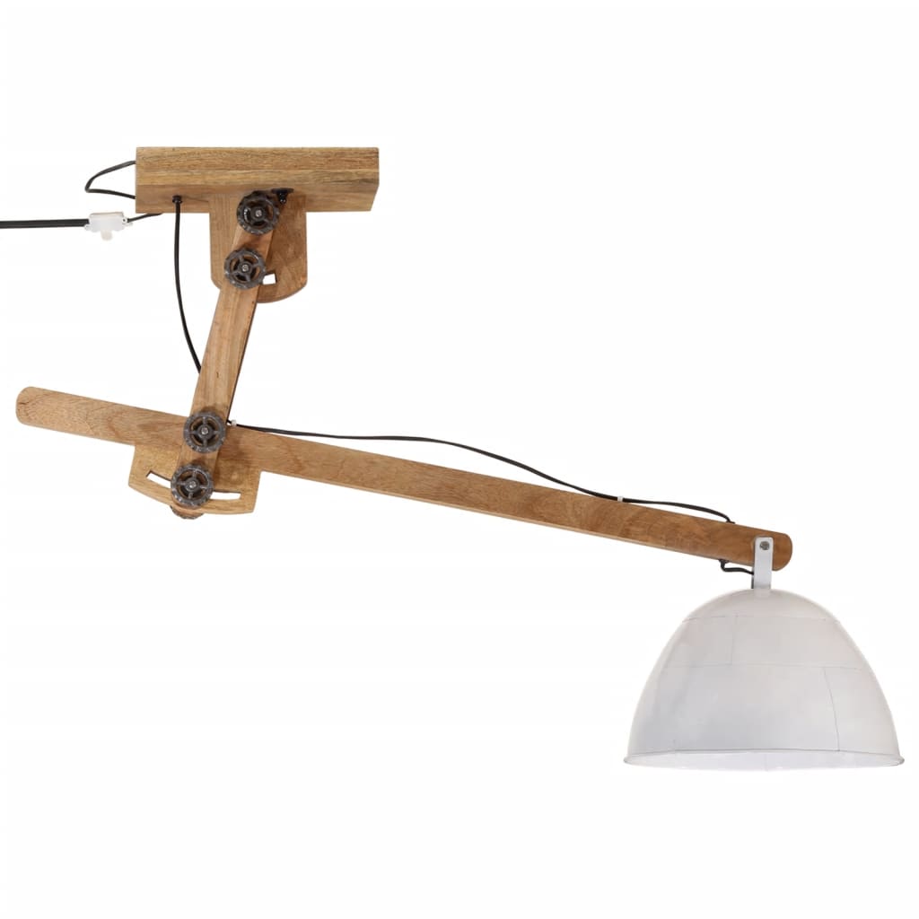 vidaXL Plafondlamp 25 W E27 105x30x65-108 cm vintage zilverkleurig