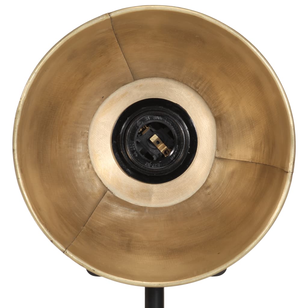 vidaXL Bureaulamp 25 W E27 17x17x50 cm antiek messingkleurig
