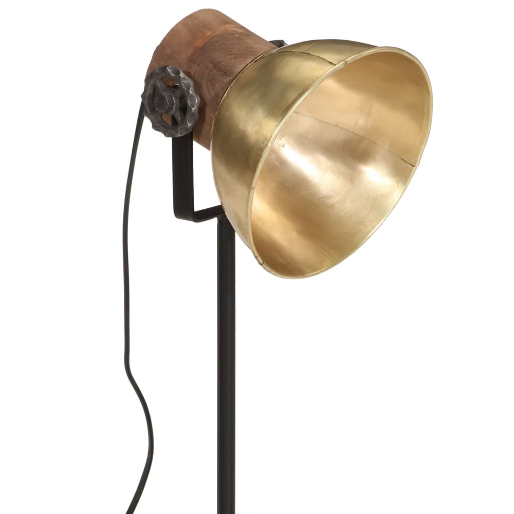 vidaXL Bureaulamp 25 W E27 17x17x50 cm antiek messingkleurig
