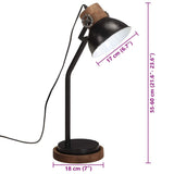 vidaXL Bureaulamp 25 W E27 18x18x60 cm vintage zilverkleurig