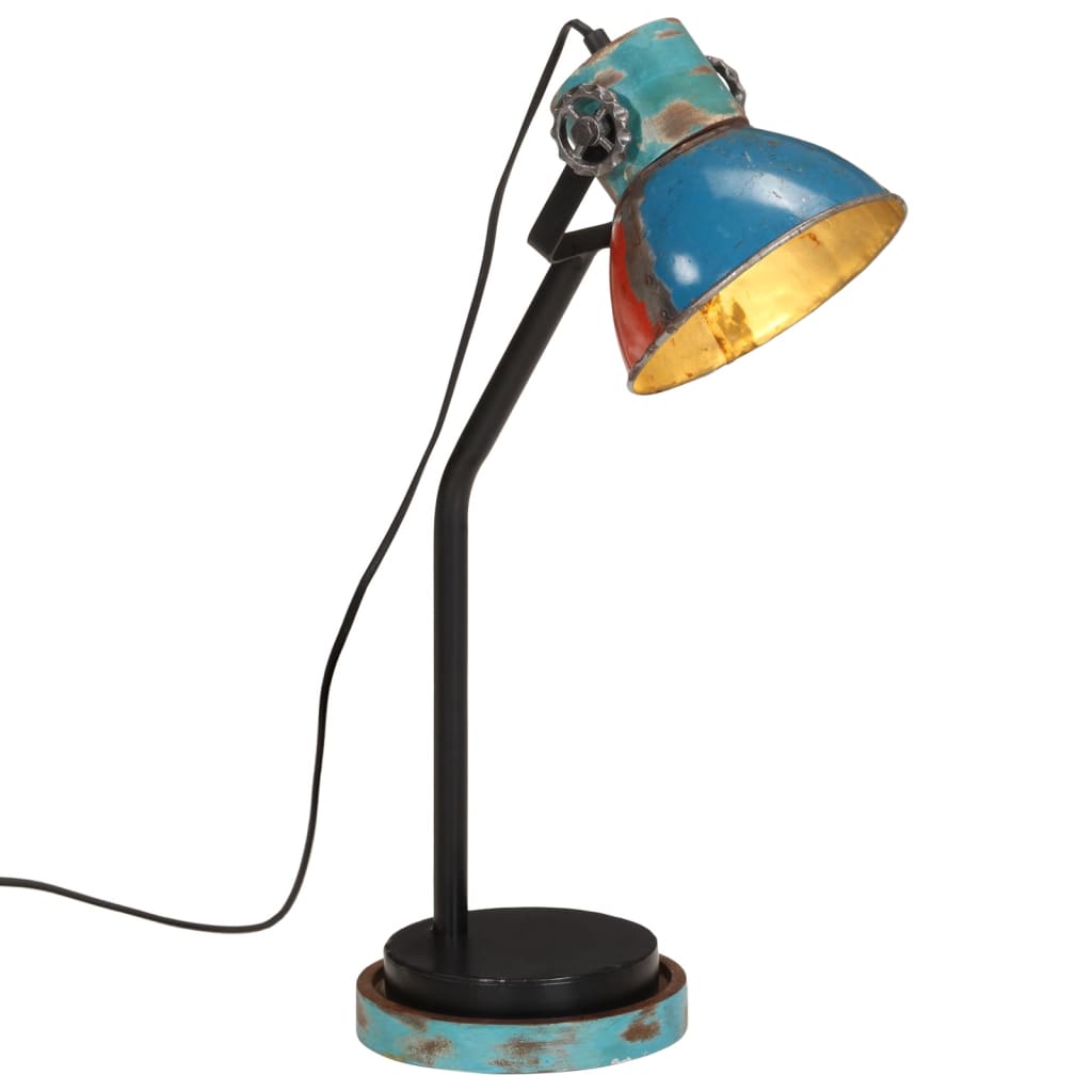 vidaXL Bureaulamp 25 W E27 18x18x60 cm vintage zilverkleurig