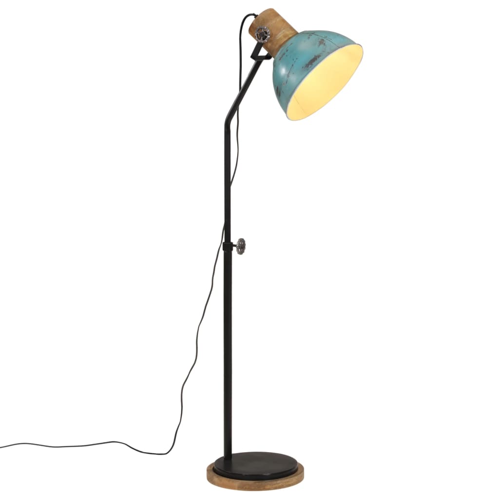 vidaXL Vloerlamp 25 W E27 30x30x100-150 cm vintage zilverkleurig