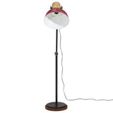 vidaXL Vloerlamp 25 W E27 30x30x100-150 cm vintage zilverkleurig