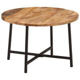 vidaXL Salontafel 54x54x35 cm massief mangohout en ijzer