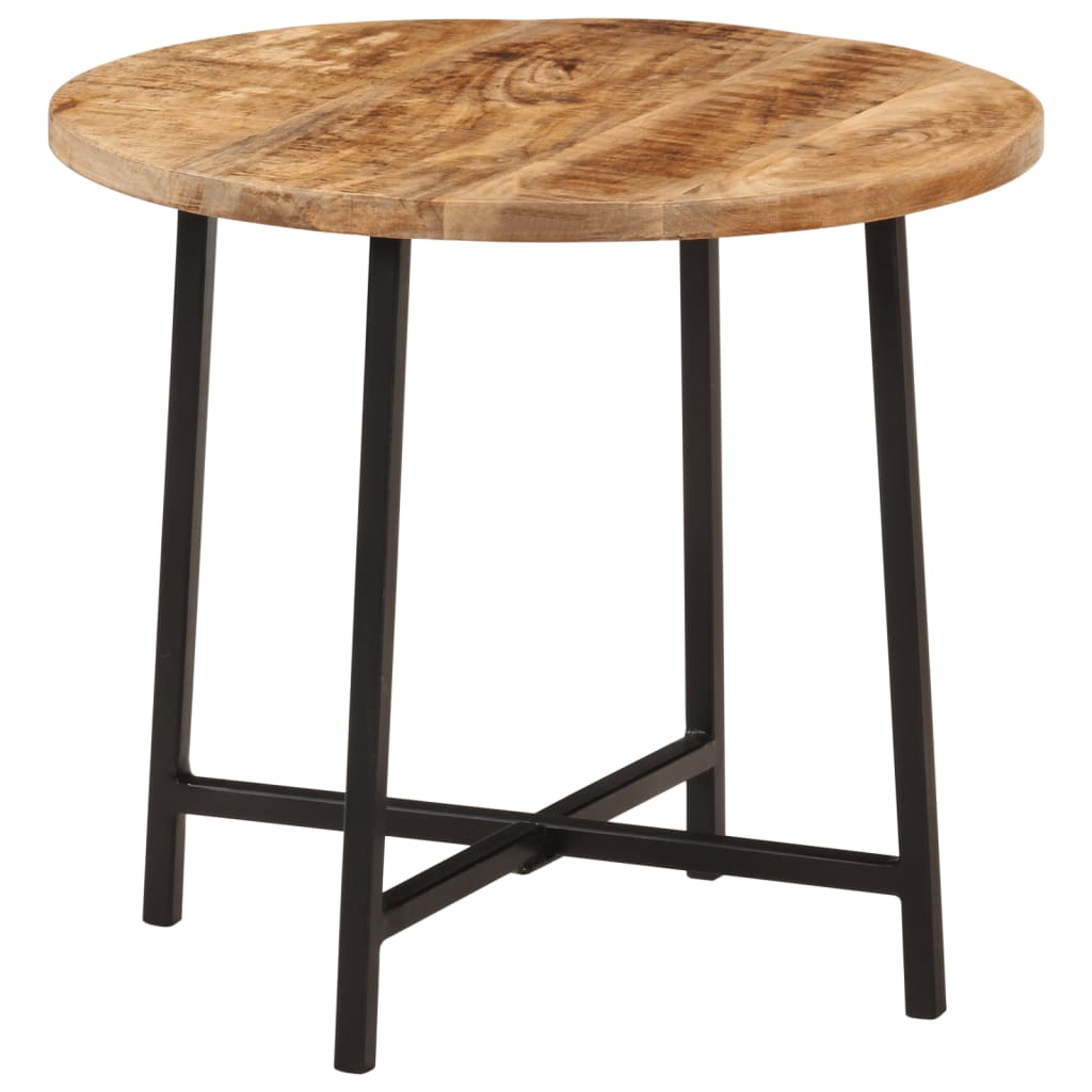 vidaXL Salontafel 54x54x35 cm massief mangohout en ijzer