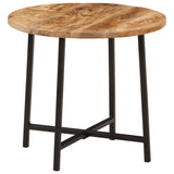 vidaXL Salontafel 54x54x35 cm massief mangohout en ijzer