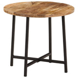 vidaXL Salontafel 54x54x35 cm massief mangohout en ijzer