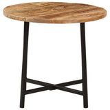 vidaXL Salontafel 54x54x35 cm massief mangohout en ijzer
