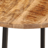 vidaXL Salontafel 54x54x35 cm massief mangohout en ijzer