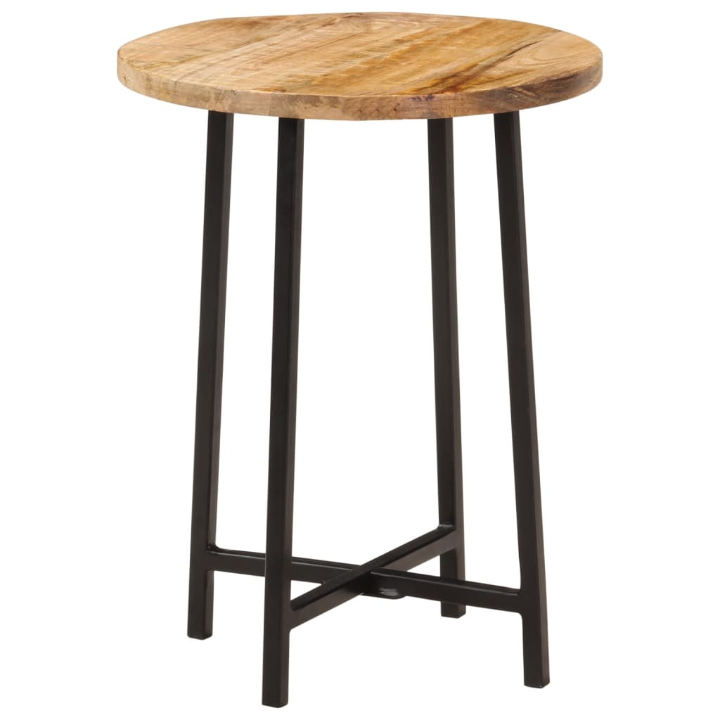 vidaXL Salontafel 54x54x35 cm massief mangohout en ijzer