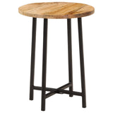 vidaXL Salontafel 54x54x35 cm massief mangohout en ijzer