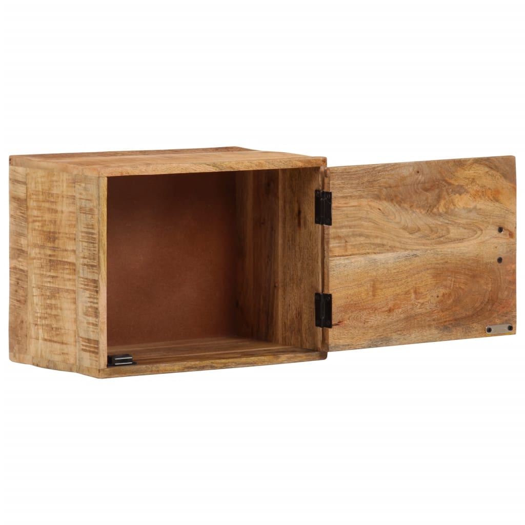 vidaXL Nachtkastje wandgemonteerd 40x30x25 cm massief mangohout