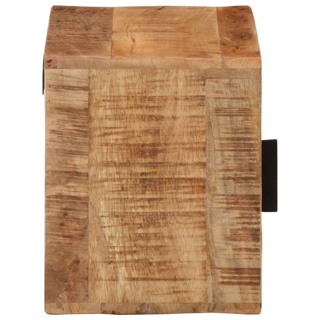 vidaXL Nachtkastje wandgemonteerd 40x30x25 cm massief mangohout