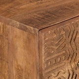 vidaXL Ladekastje 55x30x76 cm massief mangohout en ijzer
