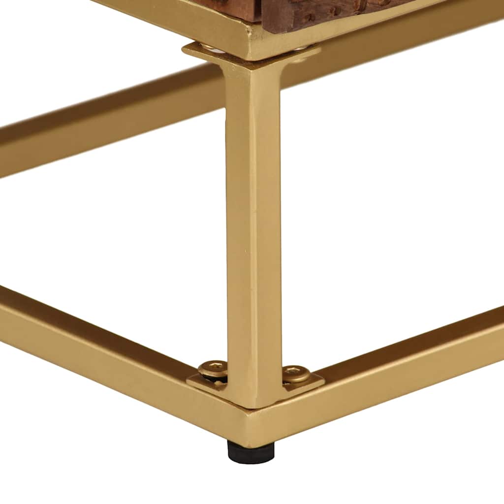vidaXL Ladekastje 55x30x76 cm massief mangohout en ijzer