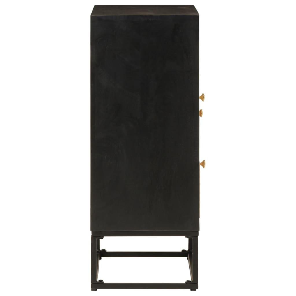 vidaXL Nightstand 40x30x50 cm solid mango wood and iron black