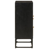 vidaXL Nightstand 40x30x50 cm solid mango wood and iron black