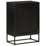 vidaXL Nightstand 40x30x50 cm solid mango wood and iron black
