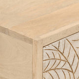 vidaXL Nachtkastje 40x30x50 cm massief mangohout en ijzer