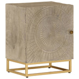 vidaXL Bedside Cabinet 40x30x50 cm Solid Mango Wood and Iron